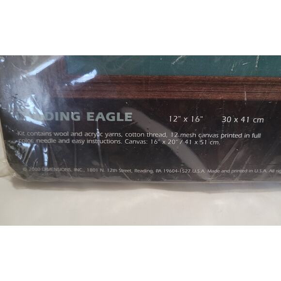 Landing Eagle Needlepoint Kit Dimensions 12 x 16 Sealed B26 - Picture 4 of 6